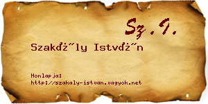 Szakály István névjegykártya