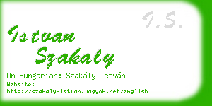 istvan szakaly business card